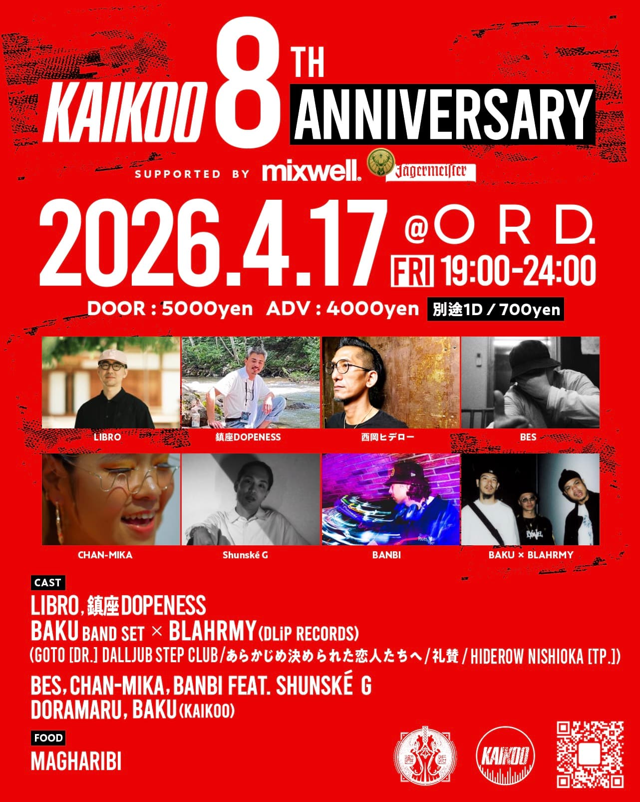 KAIKOO 8th Anniversary Supported by MIXWELL, Jägermeister
