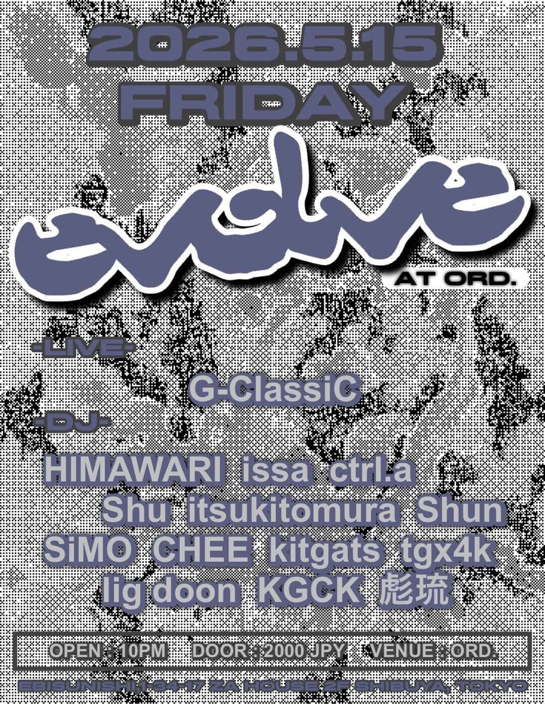 evolve vol.5
3rd anniversary party
