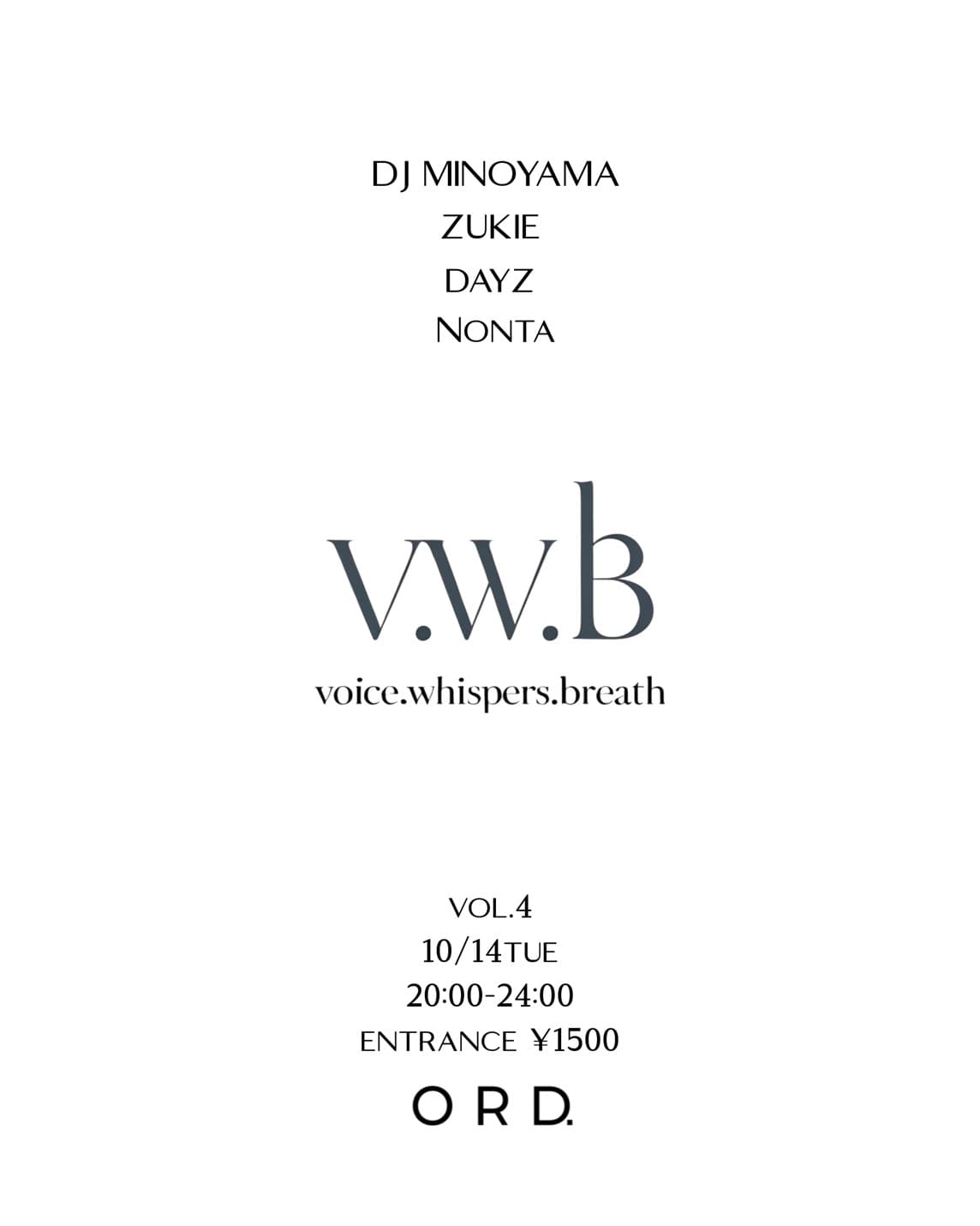 V.W.B voice.whisper.breath