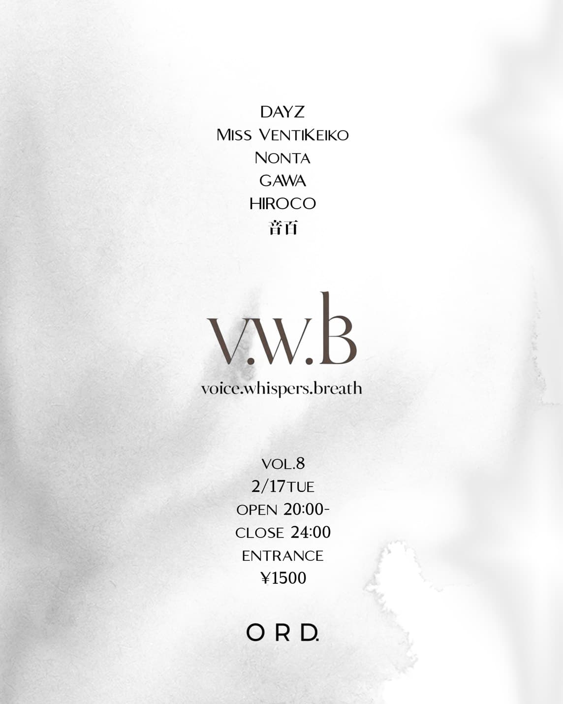 V.W.B voice.whispers.breath