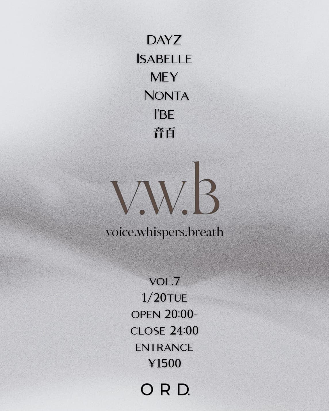 V.W.B voice.whispers.breath